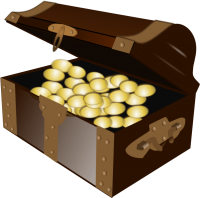 a treasure chest of gold
